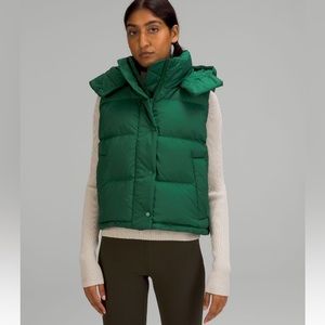 🍋 Wunder Puff Cropped Vest - Everglades Green